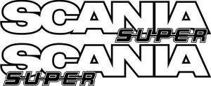 Set 2 buc Stickere Autocolante SCANIA SUPER