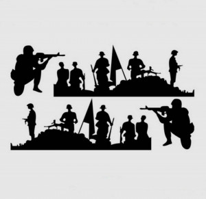 Set 2 buc Stickere Off Road Army 110cm