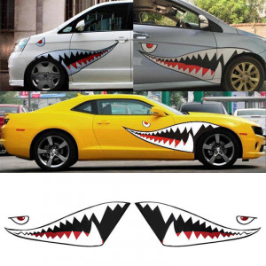 Set 2 Stickere Auto Color Dinți rechin