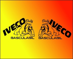 Set Stickere Auto Iveco Daily Basculabil Bulldog