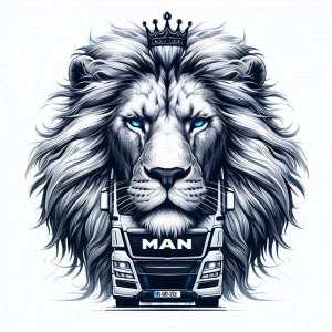 Sticker Auto color MAN Lion