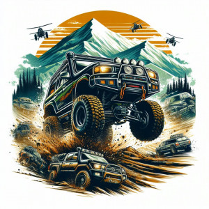 Sticker Auto Imprimat Off Road Car