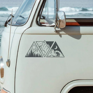 Sticker Auto Nature Triangles