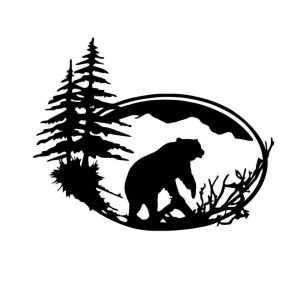 Sticker Auto Off Road Bear Scene 50 cm