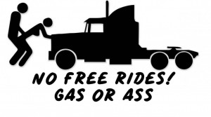 Sticker Camion No free Rides 25 cm