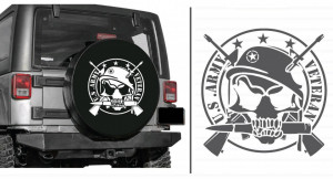 Sticker Off Road US Army Veteran 50 cm