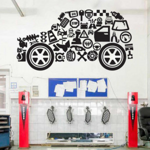 Sticker Perete Garaj Auto Service M3