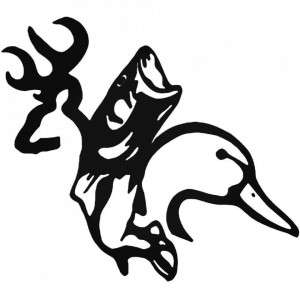Sticker pescuit/vanatoare - 30 cm