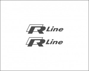 Stickere Auto Volkswagen R Line (set 2 buc)