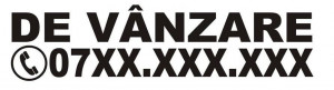 Set 3 buc Autocolant Sticker De Vanzare 35 cm