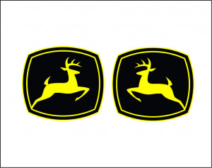 Set Stickere Autocolante John Deere Negru