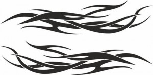 Set Stickere Tribal Flames