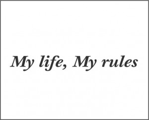 Sticker Auto My life My rules