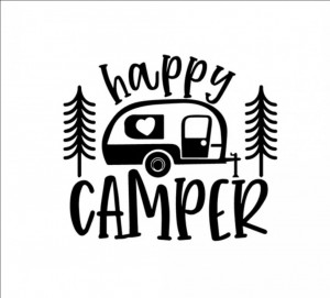 Sticker Auto rulota Happy Camper