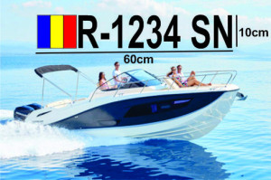 Sticker Autocolant Numar inmatriculare Barca