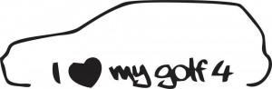 Sticker I love my Golf 4