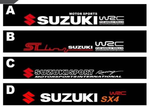 Sticker Parasolar cu Fond Suzuki
