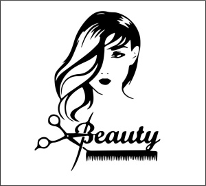 Sticker Perete Salon infrumusetare Coafor Beauty