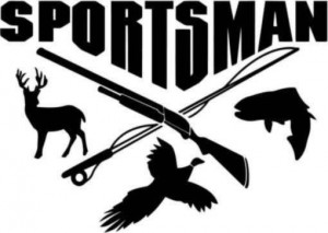 Sticker Pescuit/vanatoare Sportsman - 50 cm