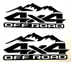 Set 2 buc Stickere Autocolante 4x4 Off Road - 50 cm
