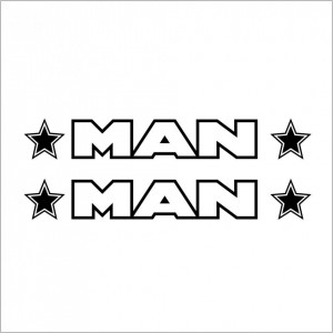 Set 2 buc stickere Camion Man Stelute