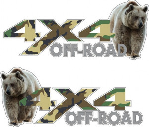 Set 2 Buc Stickere Color 4x4 Off Road Urs