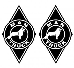 Set 2 buc stickere MAN Truck 30 cm Romb