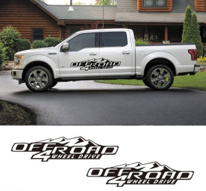 Set 2 buc Stickere Off Road 4 wheels Drive mari 120cm