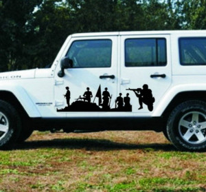 Set 2 buc Stickere Off Road Army 110cm