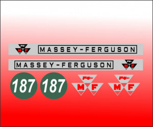 Set Stickere Autocolante Massey Ferguson 187