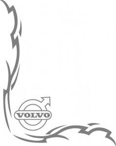 Set stickere geamuri laterale Volvo