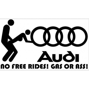 Sticker Audi no free rides