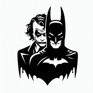 Sticker Auto Batman & Joker