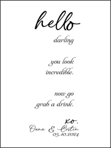 Sticker Autocolant Oglinda Nunta Hello Darling - Img 2