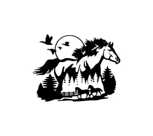 Sticker Autocolant Peisaj Cai