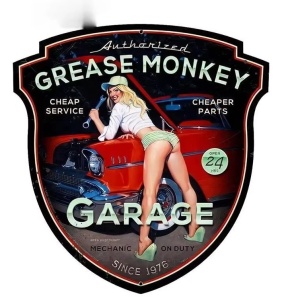 Sticker Color Old School Fata Grease Monkey Garage