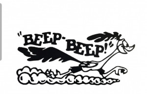 Sticker Funny Beep Beep