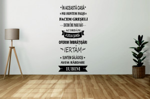 Sticker Perete Regulile casei
