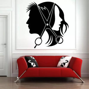 Sticker Perete Salon Coafor Frizerie