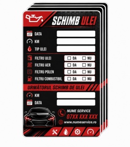 Stickere Schimb Ulei Auto