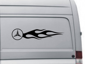 Set 2 buc stickere laterale Mercedes Benz Flacari 100cm