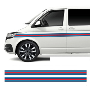Set Stickere Auto Dungi Laterale Martini VW Transporter, Caravelle , Vito , Vivaro , etc (2 buc)