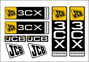 Set Stickere Autocolante JCB 3CX