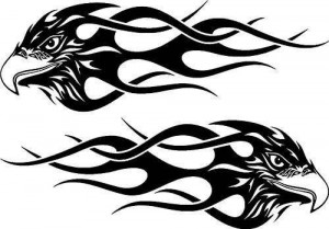 Set Stickere Autocolante Vulturi Tribal 100 cm