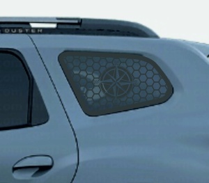 Set Stickere/Folii geamuri Honeycomb Dacia Duster 2 2018-2024