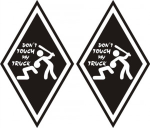 Set Stickere Romb Don't Touch my Truck Orice Marca