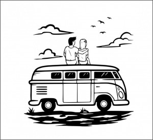 Sticker Auto Camper Lovers