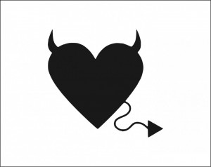 Sticker Auto Devil Heart