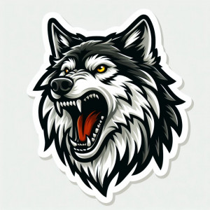 Sticker Auto Imprimat Cap Lup