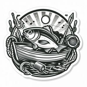 Sticker Auto Imprimat Pescuit